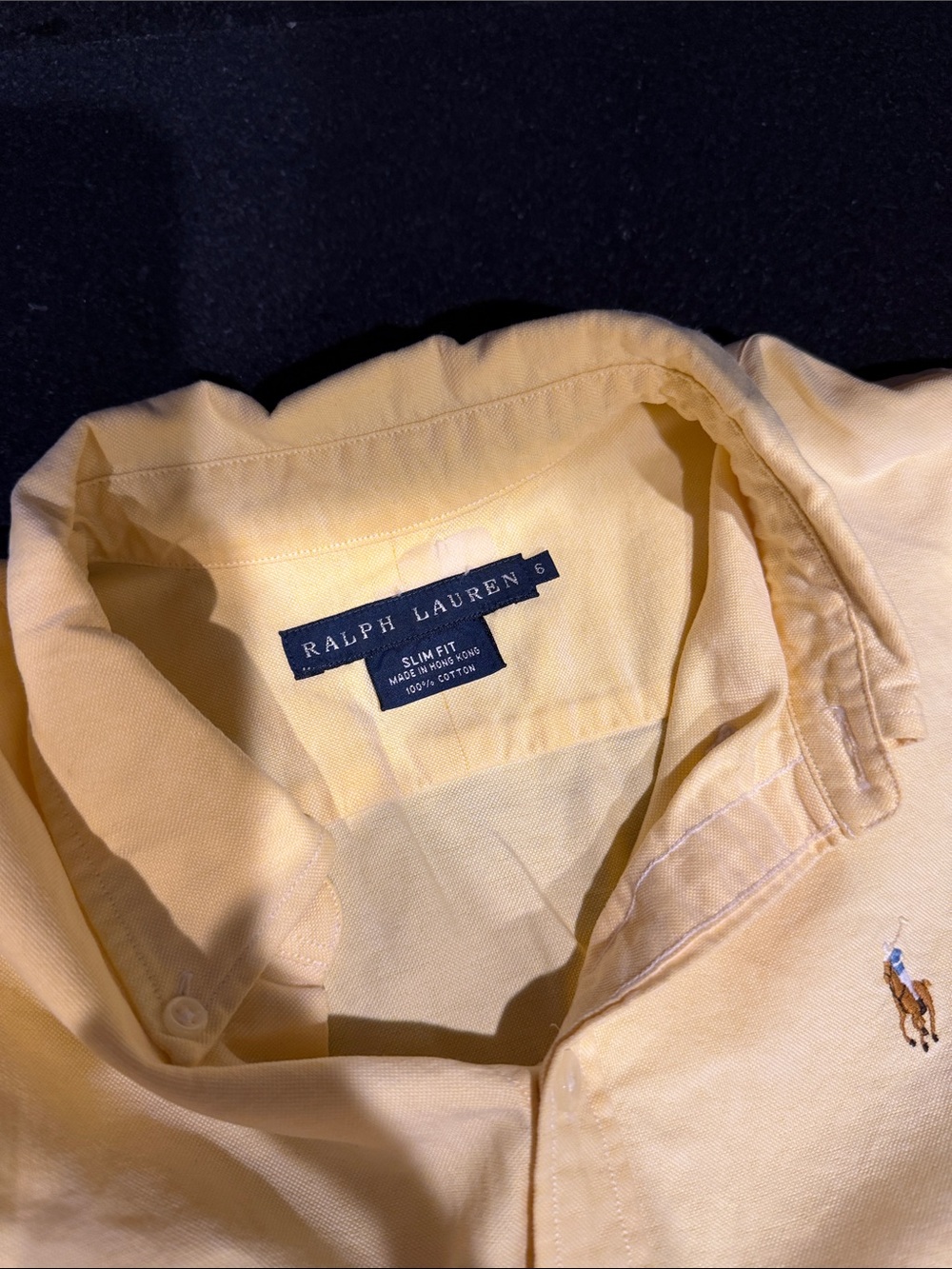 Ralph Lauren Light Yellow Oxford Shirt - Picture 3 of 5